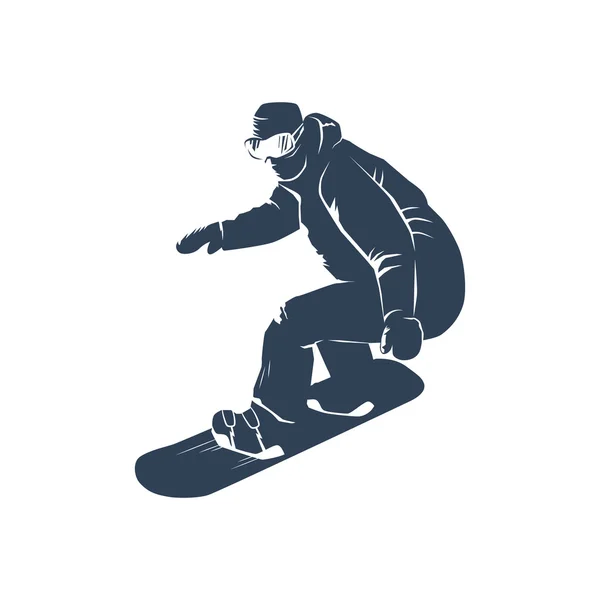 Snowboarder vektoros illusztráció — Stock Vector