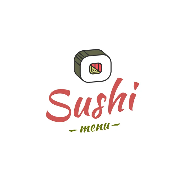 Couverture de menu Sushi — Image vectorielle