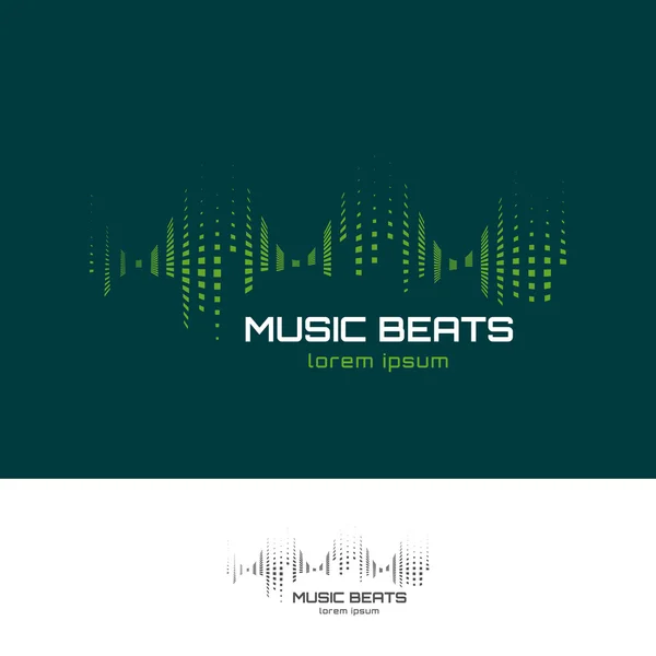 Music beats logo — Stock Vector