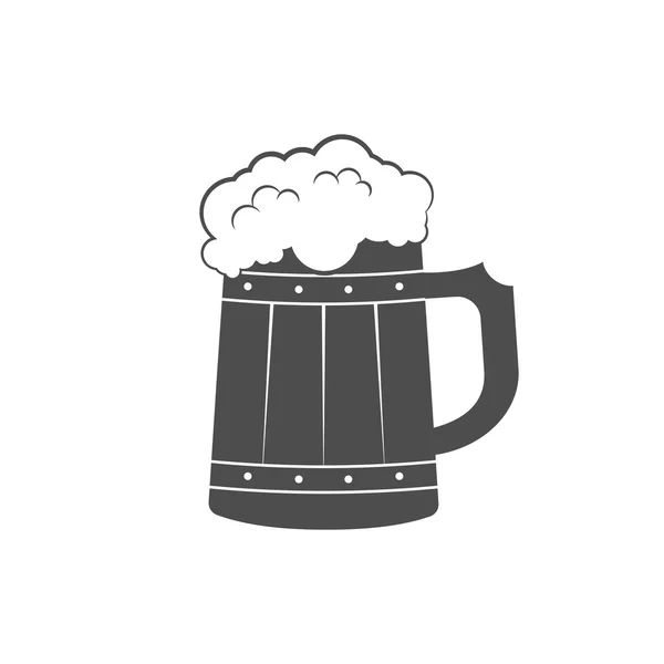 Bier mok icoon — Stockvector