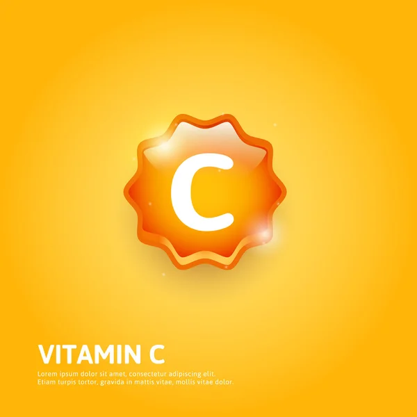 ビタミン C のラベル — ストックベクタ