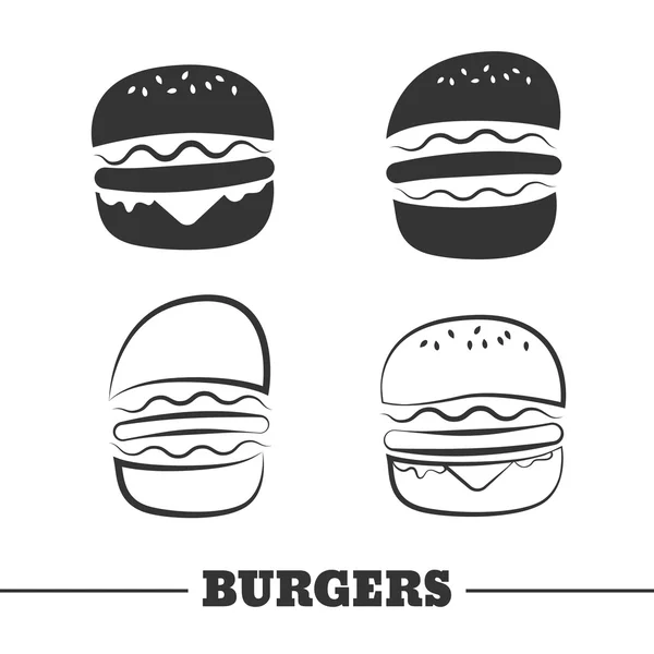 Ícone de vetor de hambúrguer — Vetor de Stock