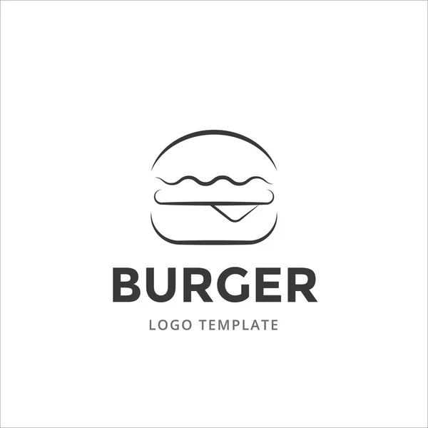 Logotipo do vector hambúrguer — Vetor de Stock