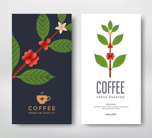 Packaging design coffee. — Stock Vector