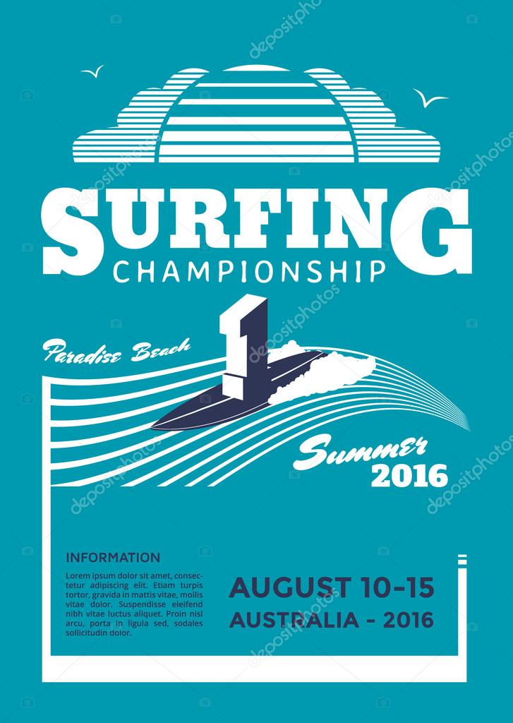 Surfing championship poster Stock Vector by ©garo_g 110813942