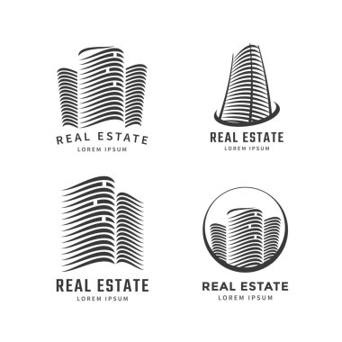Real estate icons clipart
