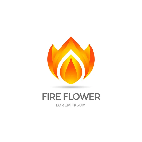Symbol ognia kwiat — Wektor stockowy