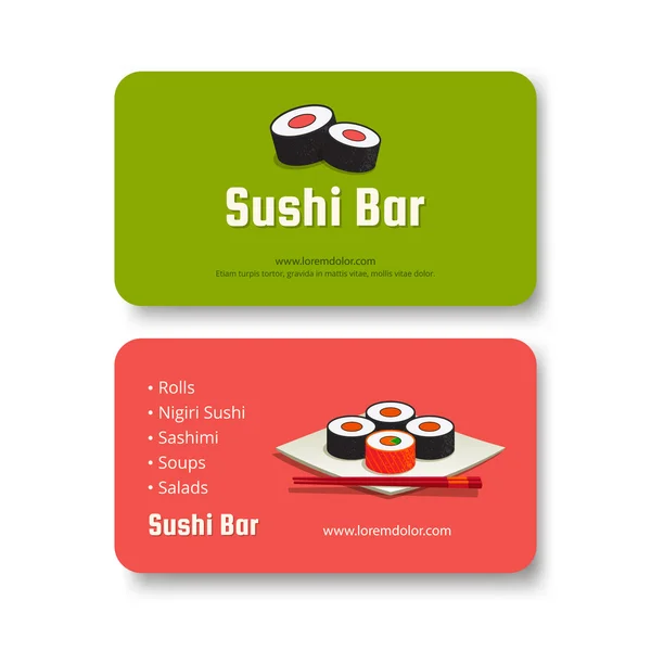 Carte de visite Sushi — Image vectorielle