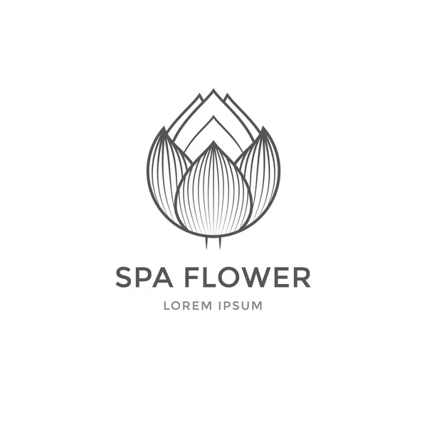 Spa kwiat logo — Wektor stockowy