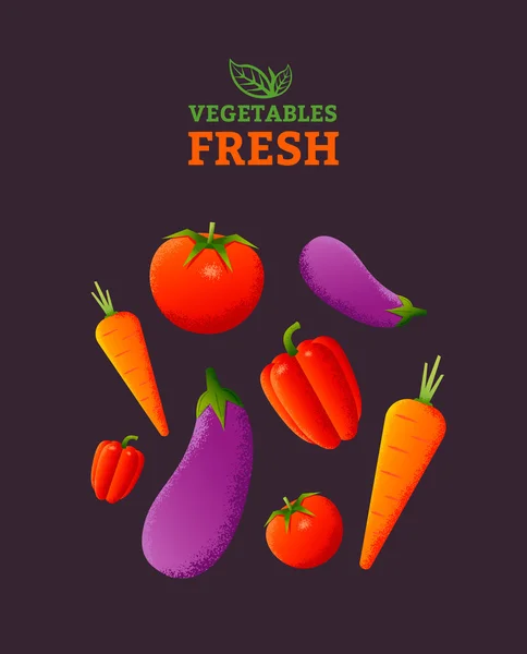 Vegetales vector fresco — Archivo Imágenes Vectoriales