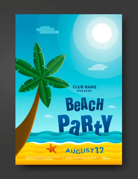 Summer beach party — Stock Vector