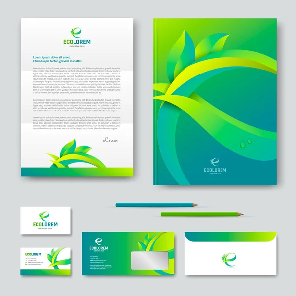 Eco Corporate Identity — Stockvektor