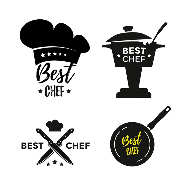 Best chef icons — Stock Vector