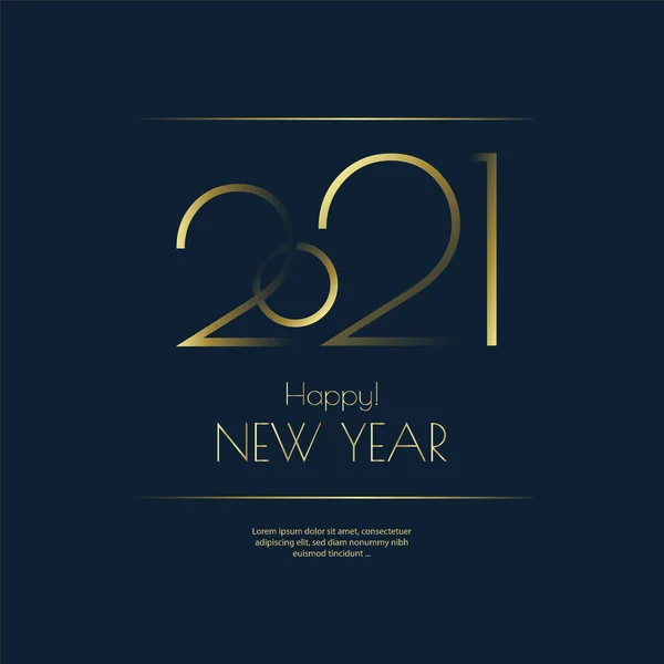 Szczęśliwego Nowego Roku 2021 wzór projektu karty okolicznościowej — Wektor stockowy