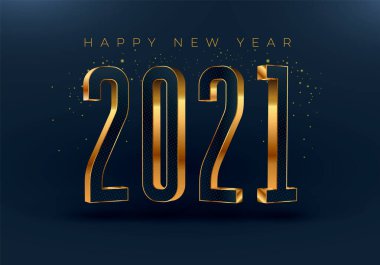 Mutlu yıllar 2021 tebrik kartı tasarım şablonu