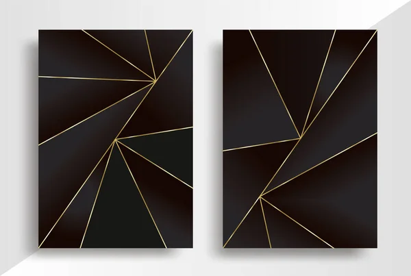 Geometrisches Luxusmuster mit goldenen Linien — Stockvektor