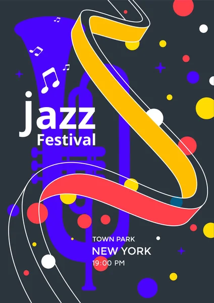 Фестиваль джазової музики — стоковий вектор