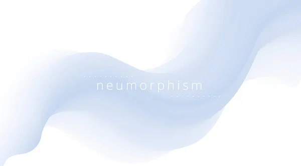 Neumorfizmus poszter gradiens fényhullámmal. — Stock Vector