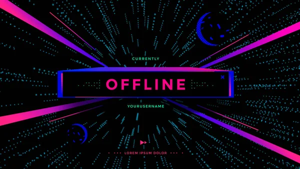 Offline streaming videoher. Games channel — Stockový vektor