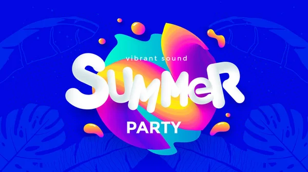 Summer party poster — Stock Vector