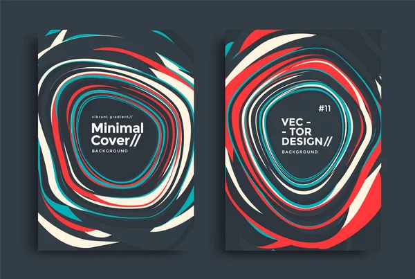 Conjunto de diseño geométrico. Diseño dinámico a rayas — Vector de stock