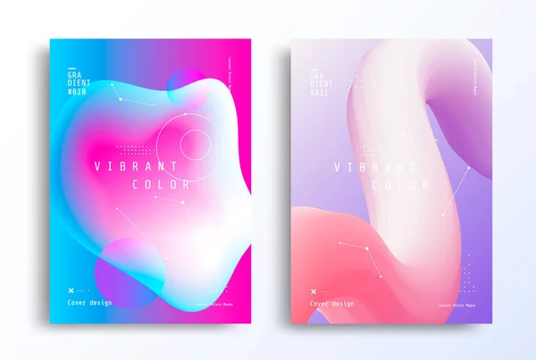 Minimal poster layout with vibrant gradient blurs. — Stock Vector