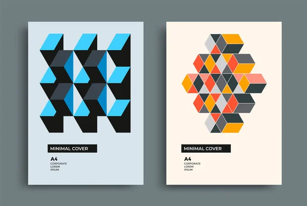 幾何学的形状を持つバウハウス現代のポスター — ストックベクタ