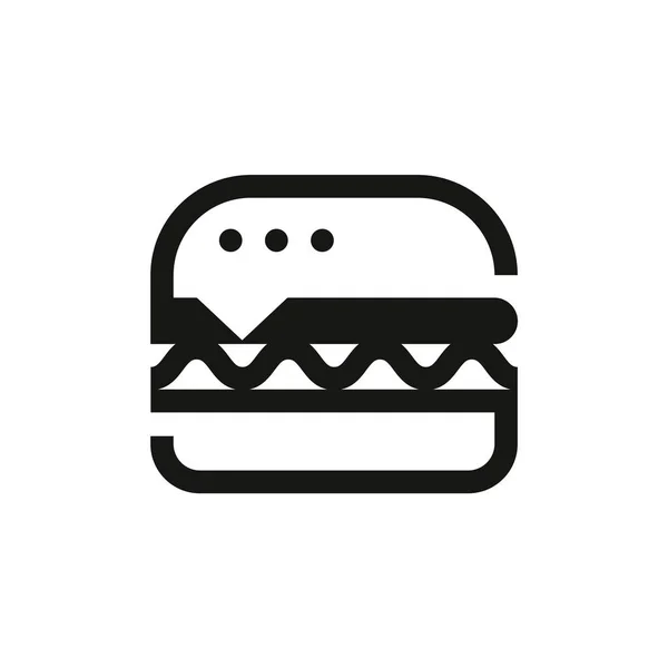 Burger-Piktogramm oder Symboldesign — Stockvektor