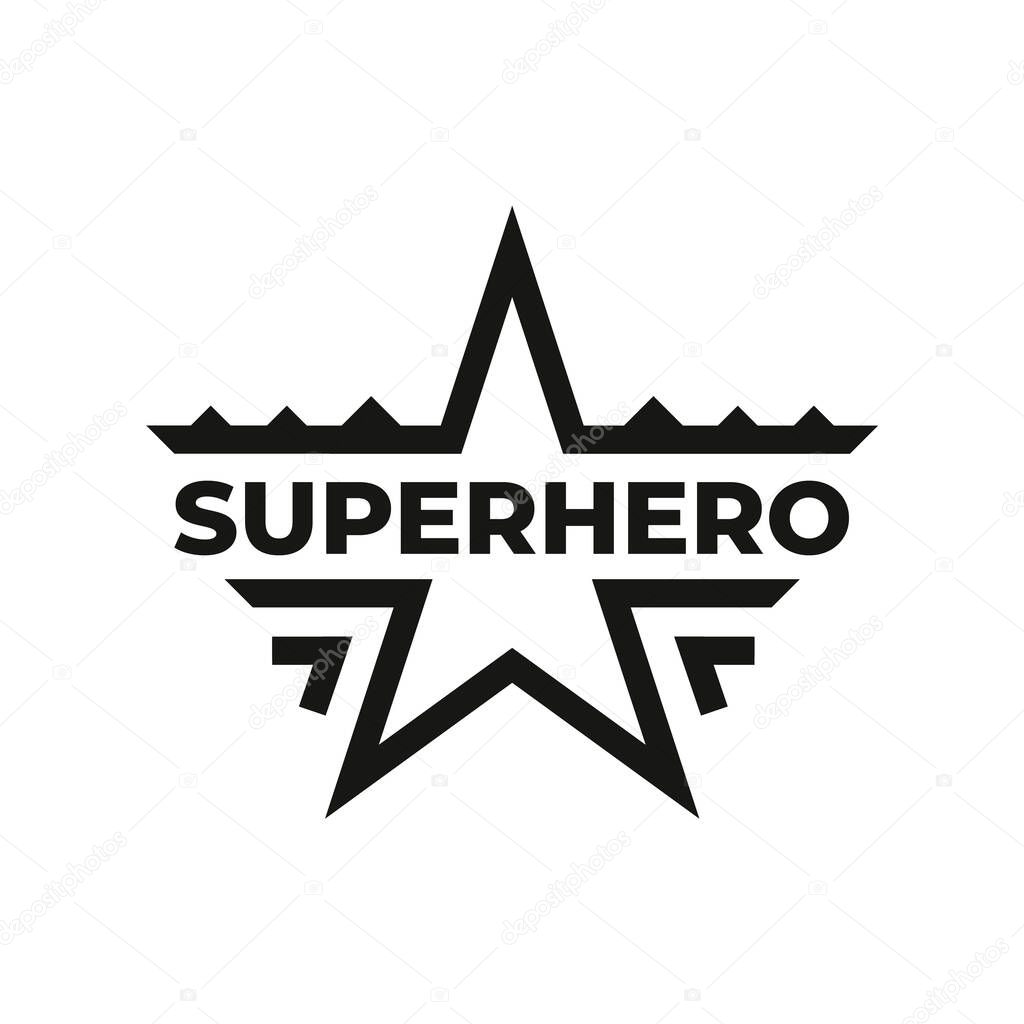 Superhero icon or symbol design. Pictogram vector star