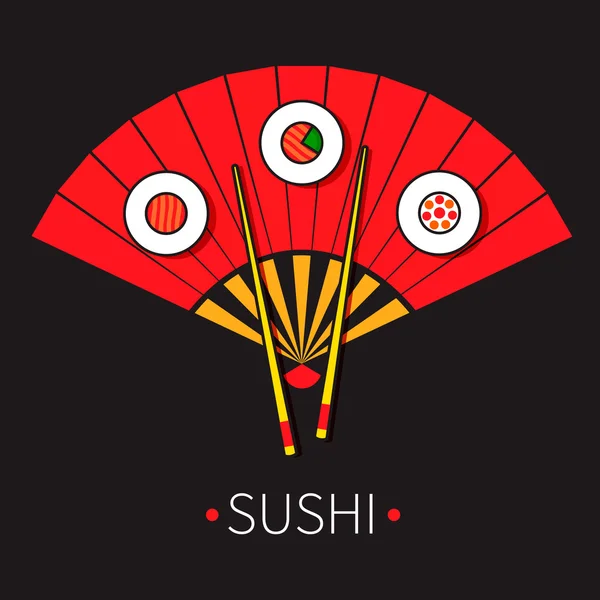 Ilustracja sushi — Wektor stockowy