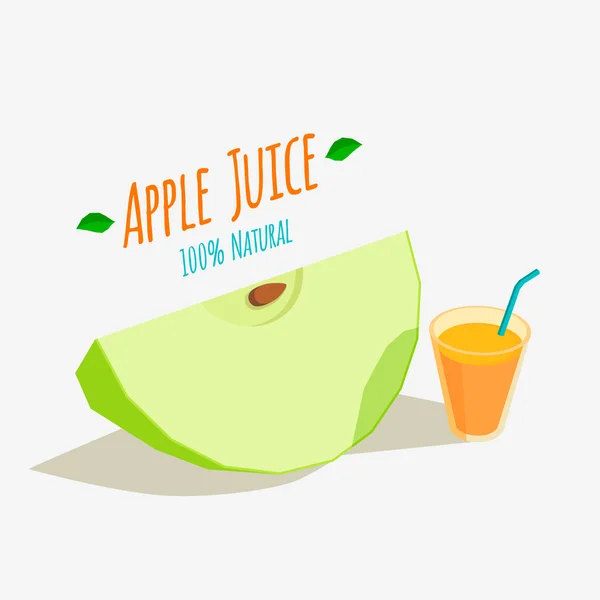 Jus de pomme — Image vectorielle