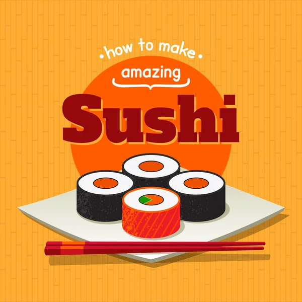 Sushi plakat — Wektor stockowy