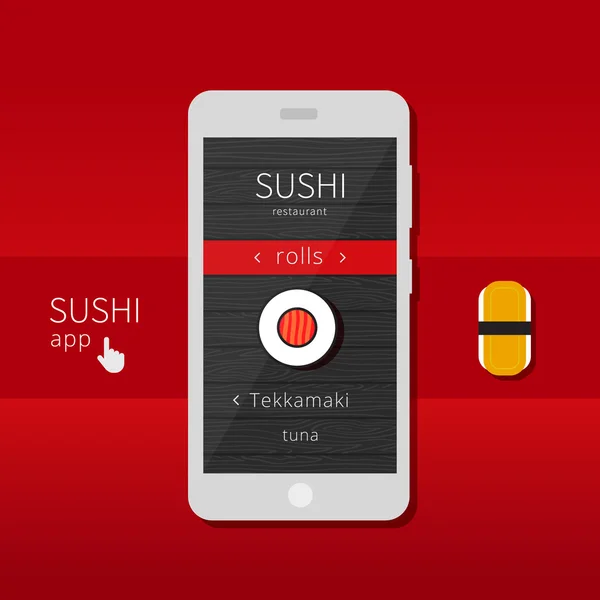 Sushi app — Wektor stockowy