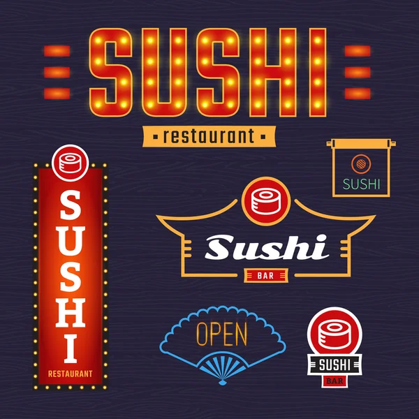 Signes sushi — Image vectorielle