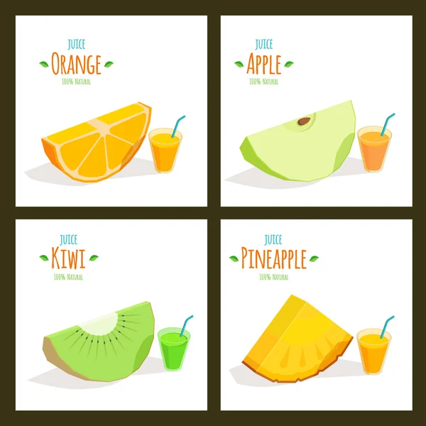 Fruit juices — Stock Vector