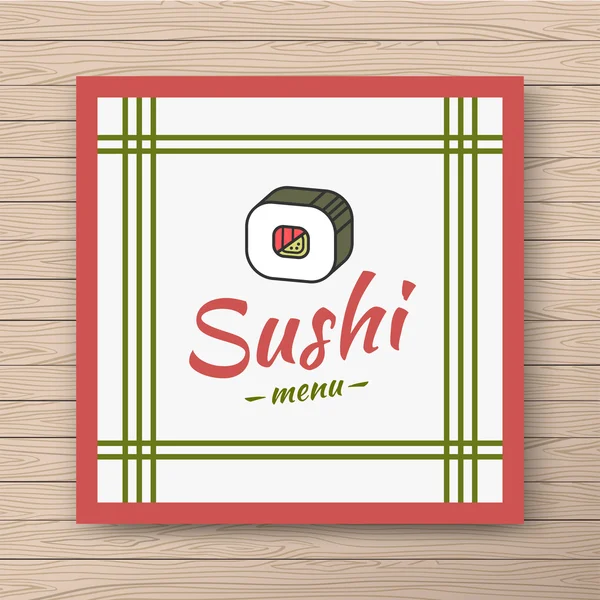 Wygląd menu sushi — Wektor stockowy