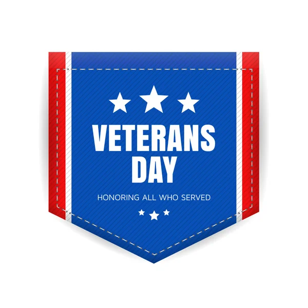 Veterans day badge — Stock Vector