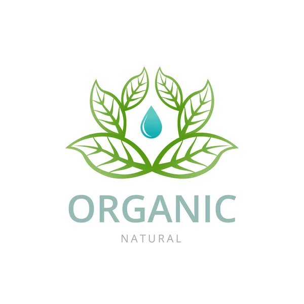 Organic emblem template — Stock Vector