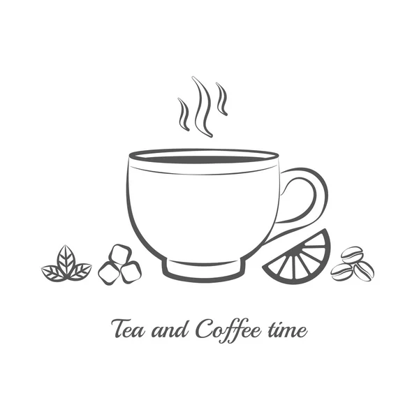 Tea and coffee — Stock Vector