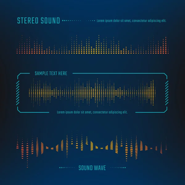 Conception d'ondes sonores — Image vectorielle