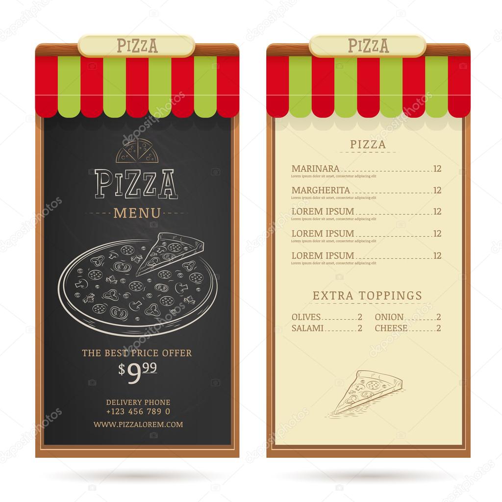 Pizza menu design