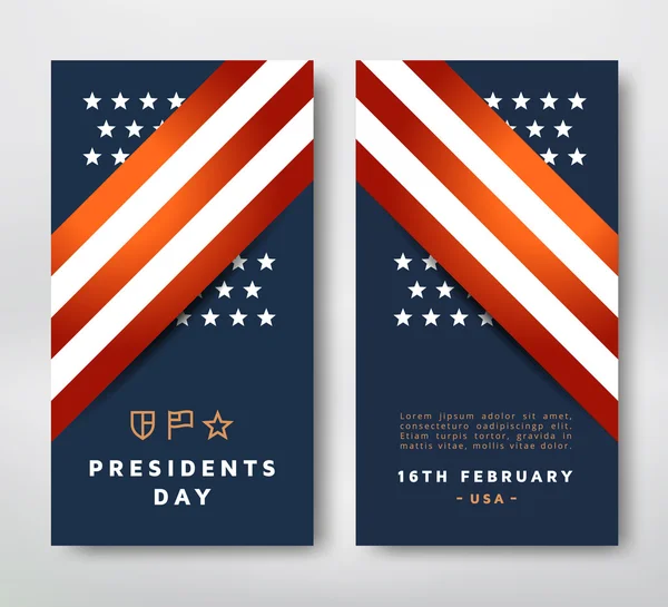 Presidenti Day card — Vettoriale Stock