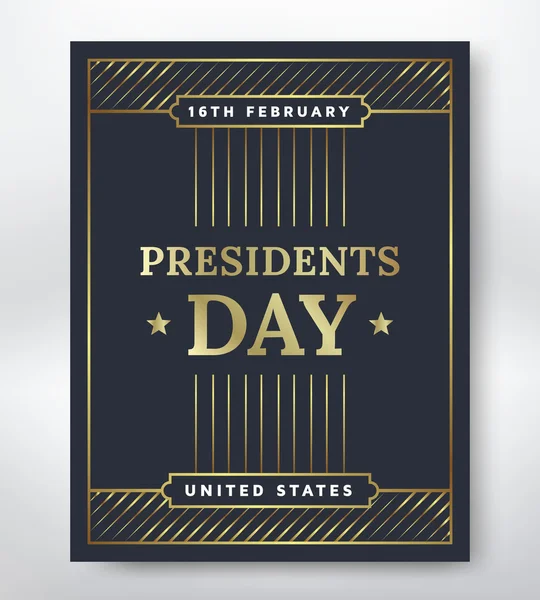 Tarjeta del día de los presidentes — Vector de stock