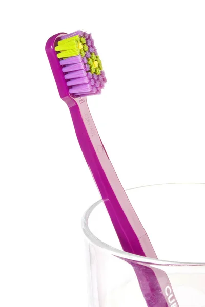 Kiev Ukraine October 2020 Close Bright Curaprox Ultrasoft 5460 Toothbrush — Stock Photo, Image