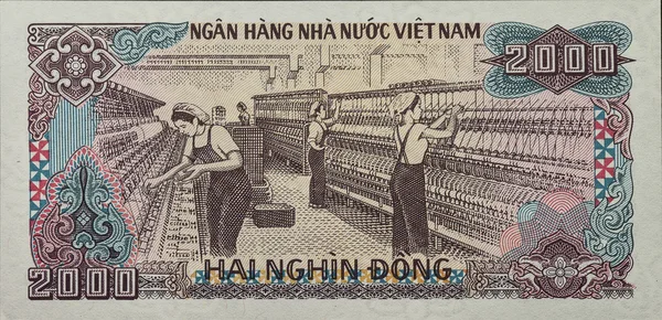 Para birimi Vietnam - Vietnamca Dong. Banknot iki bin dong — Stok fotoğraf