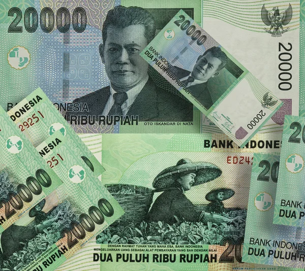 Indonéská Rupie kusovník dvacet tisíc — Stock fotografie