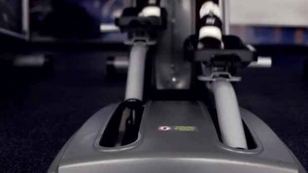 Motion activity on  elliptical trainer — Stock Video