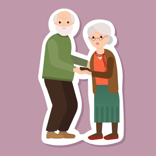 Diseño feliz día abuelos, ilustración vectorial — Vector de stock