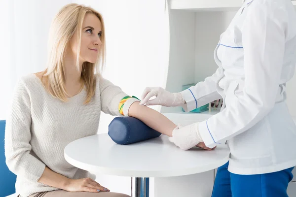 Preparación para análisis de sangre — Foto de Stock