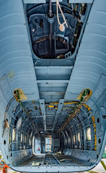 Cargo bay of the helicopter without details — 图库照片